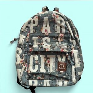 Robin Ruth floral paris city backpack